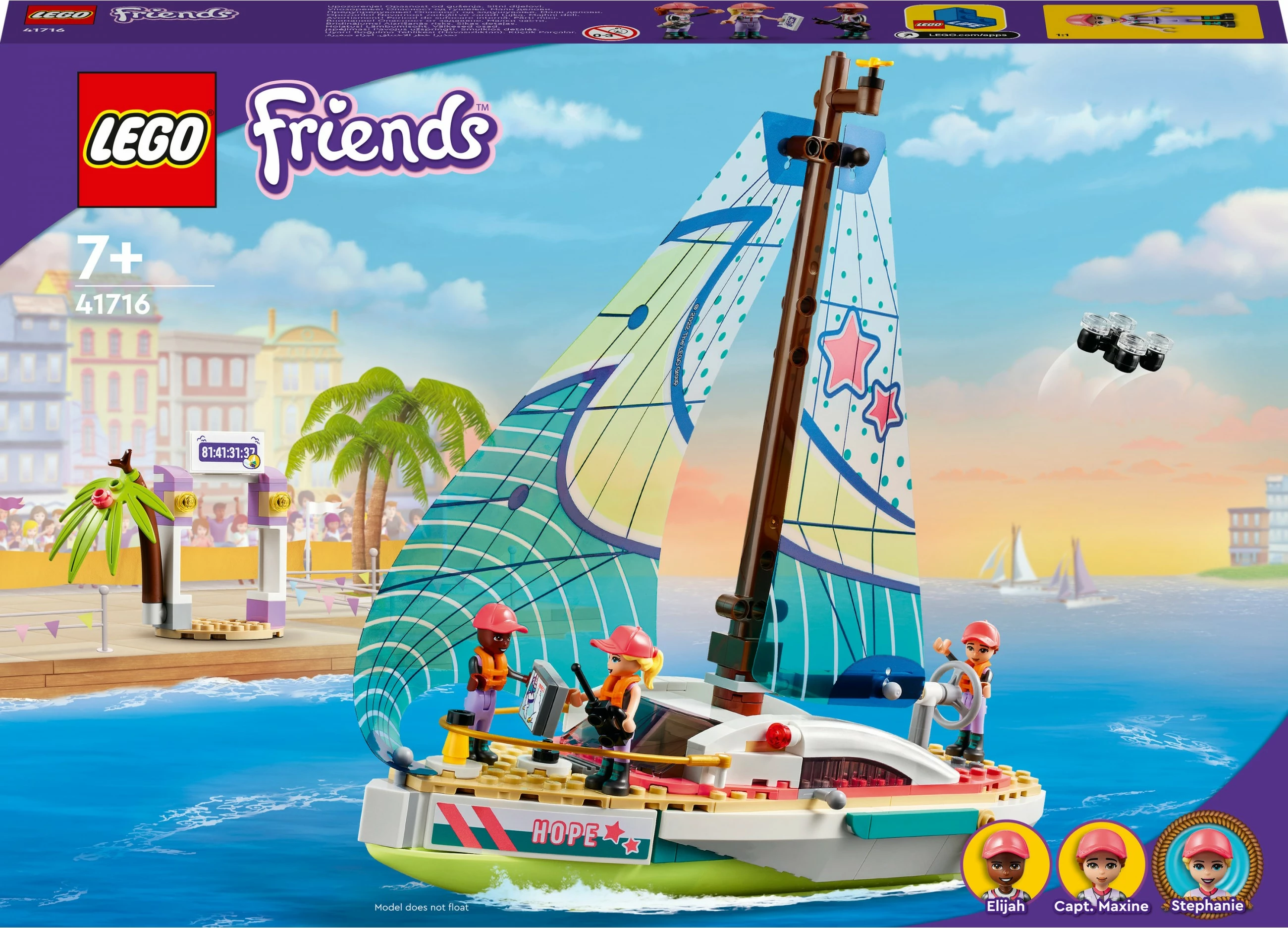 Set ndërtimi LEGO Friends Stephanie's Sailing Adventure, 304 pjesë, plastikë, shumëngjyrëshe