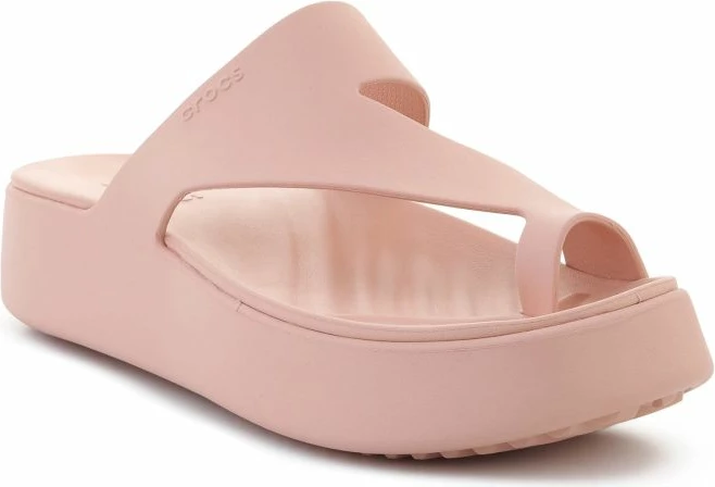 Sandale platformë femra Crocs Getaway Platform Toe Loop, rozë karamel