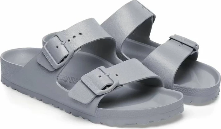 Flip-Flops për femra Birkenstock, gri/argjend [Madhësia: 39]