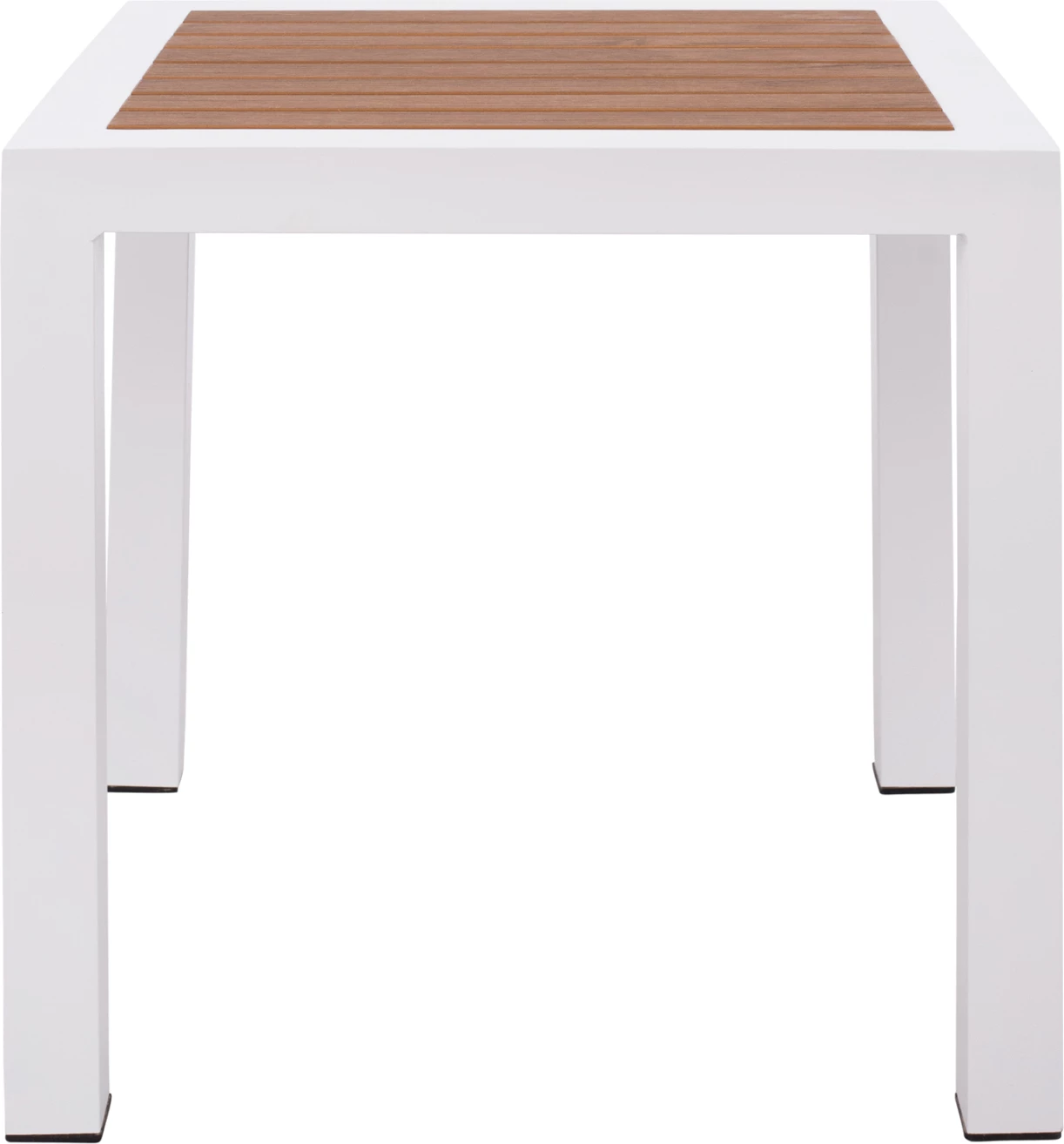 Tavolinë alumini FH5403.01 e bardhë me sipërfaqe Polywood 45Χ45Χ45,5