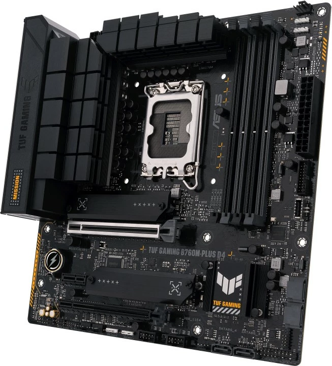 Pllakë amë ASUS TUF GAMING B760M-PLUS D4, Intel, LGA 1700, DDR4, 128 GB