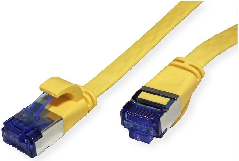 Kablë rrjeti VALUE 21.99.2135, Cat6a, 5 m, Flat, FTP, RJ-45, e verdhë