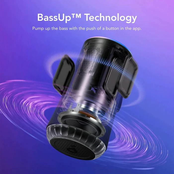 Altoparlant portativ Bluetooth Anker Soundcore Glow A3166G31, 30W 360°, IP67, 18h, blu