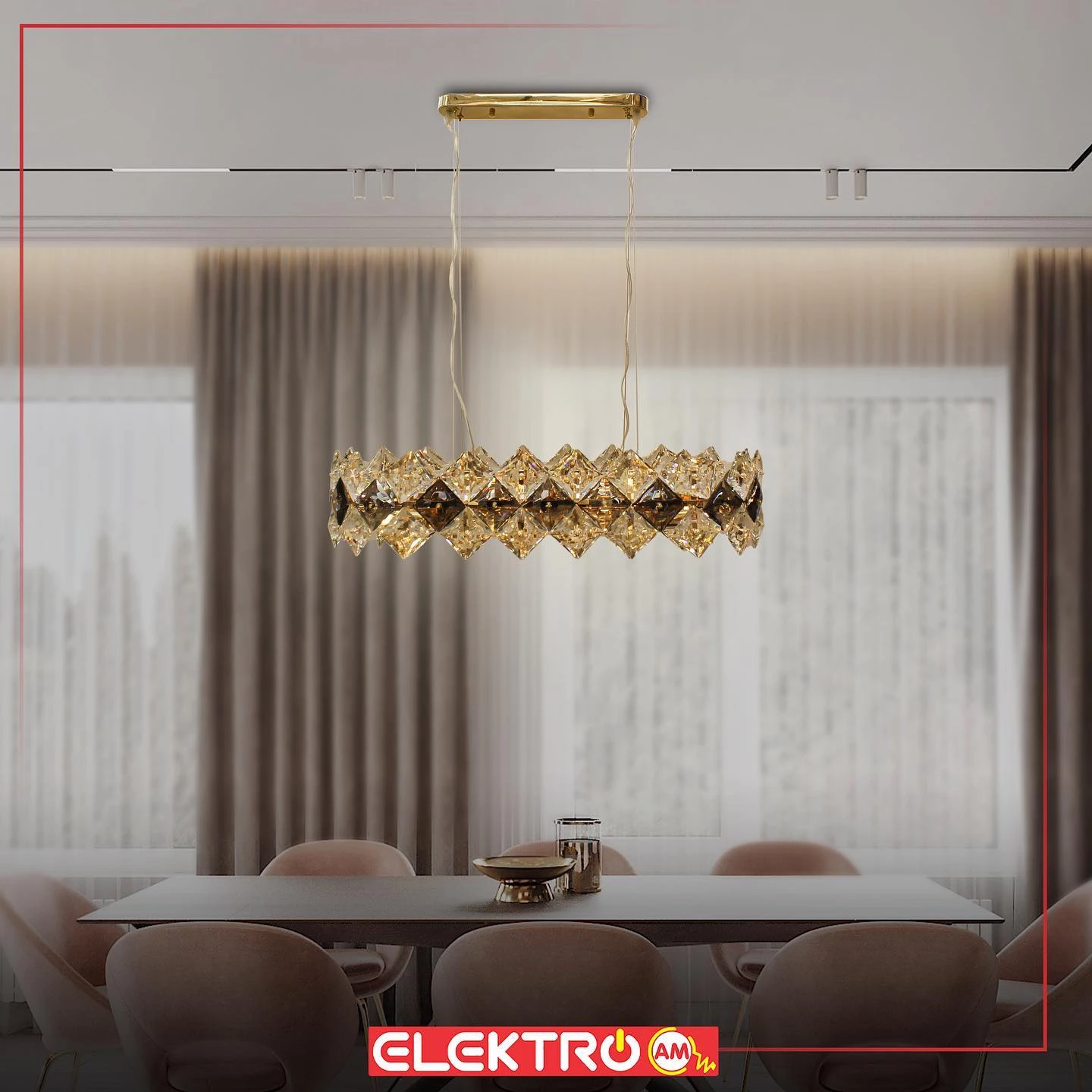 Abazhur kristal i varur 8090-80*35