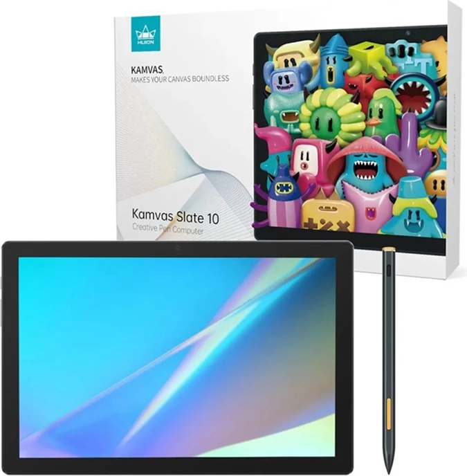 Tablet grafik Huion Slate 10, 10.1", 128 GB, 8 GB RAM, gri, me stilolaps