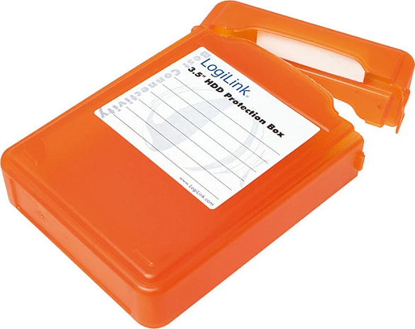 Kuti mbrojtëse HDD 3.5", LogiLink, për 1 disk, portokalli