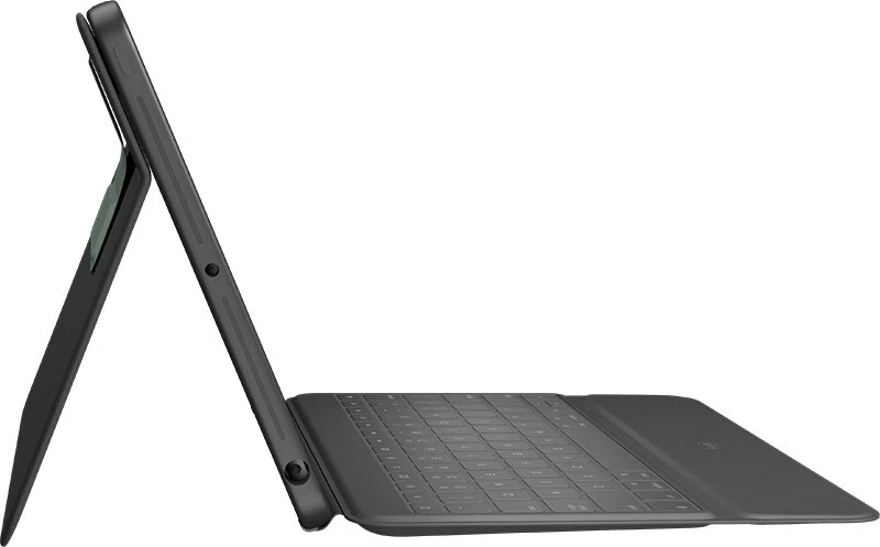 Mbështjellës Logitech Rugged Folio, QWERTZ, Gjermanisht, iPad (7th Gen), Grafit
