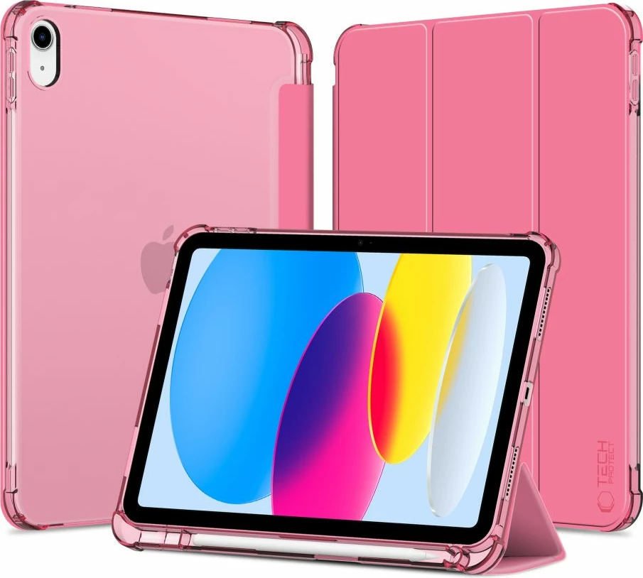 Mbështjellës Tech-Protect SC Pen Hybrid për iPad 10 (2022), Rozë Transparent