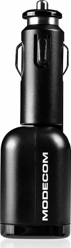Karikues veture Modecom Royal MC-CG2U2Q (ZT-MC-CG2U2Q-11), 2x USB-A, Quick Charge, 12/24V, 2x prizë çakmaku, i zi