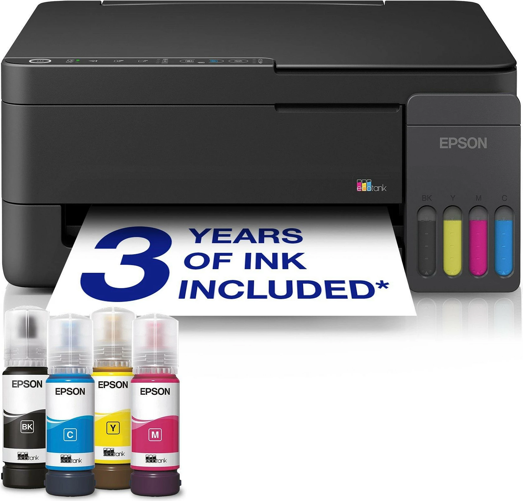 Printer multifunksional Epson EcoTank ET-2910, inkjet me ngjyra, A4, depozita boje, i zi