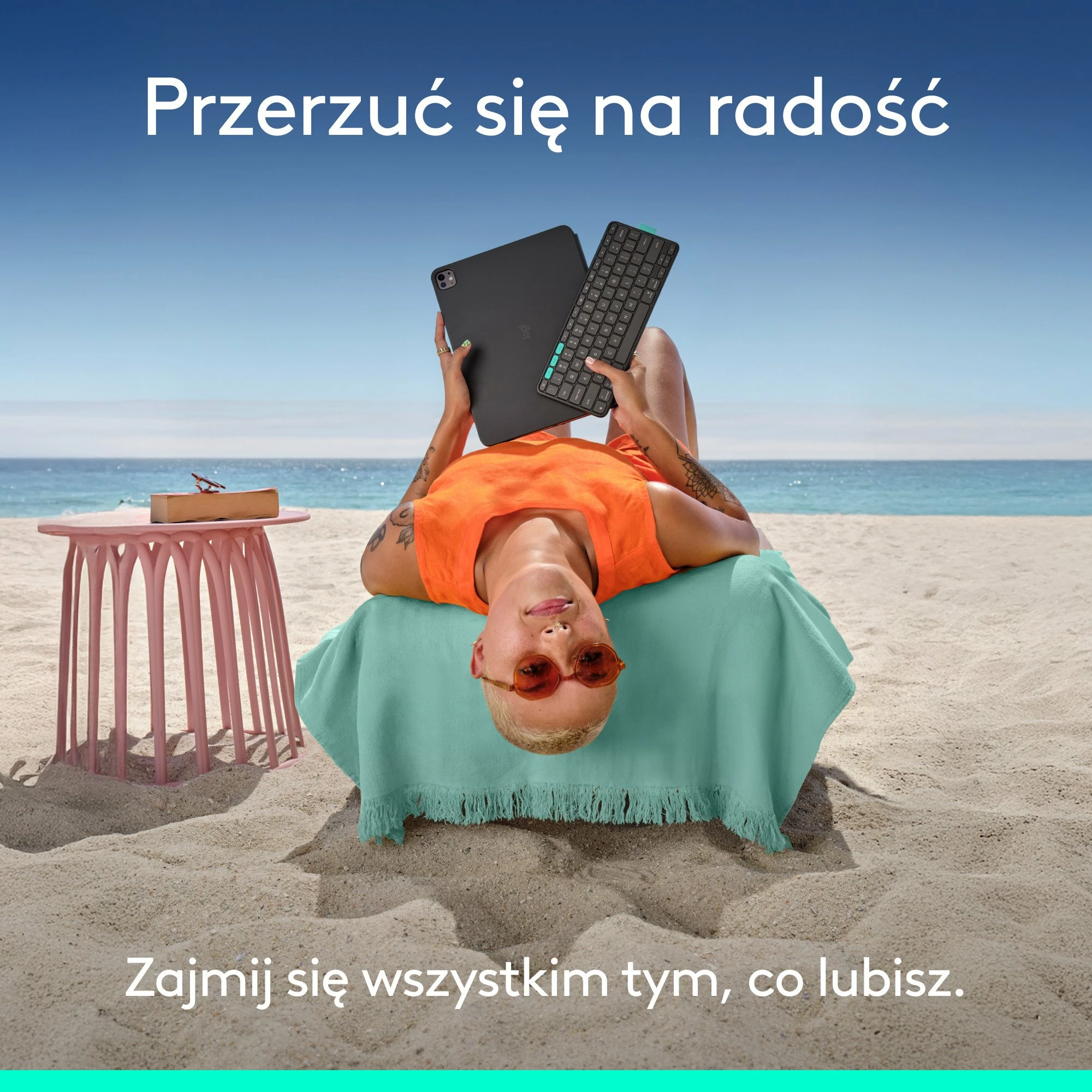 Mbështjellës me tastierë Logitech Flip Folio për iPad Pro & iPad Air 13\" (920-013388), graphite