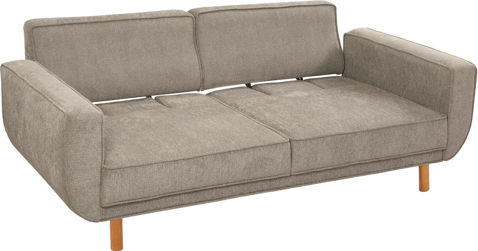Set divan-krevat Atelier del Sofa, Larus Wood, ngjyrë lisi, gri - 10