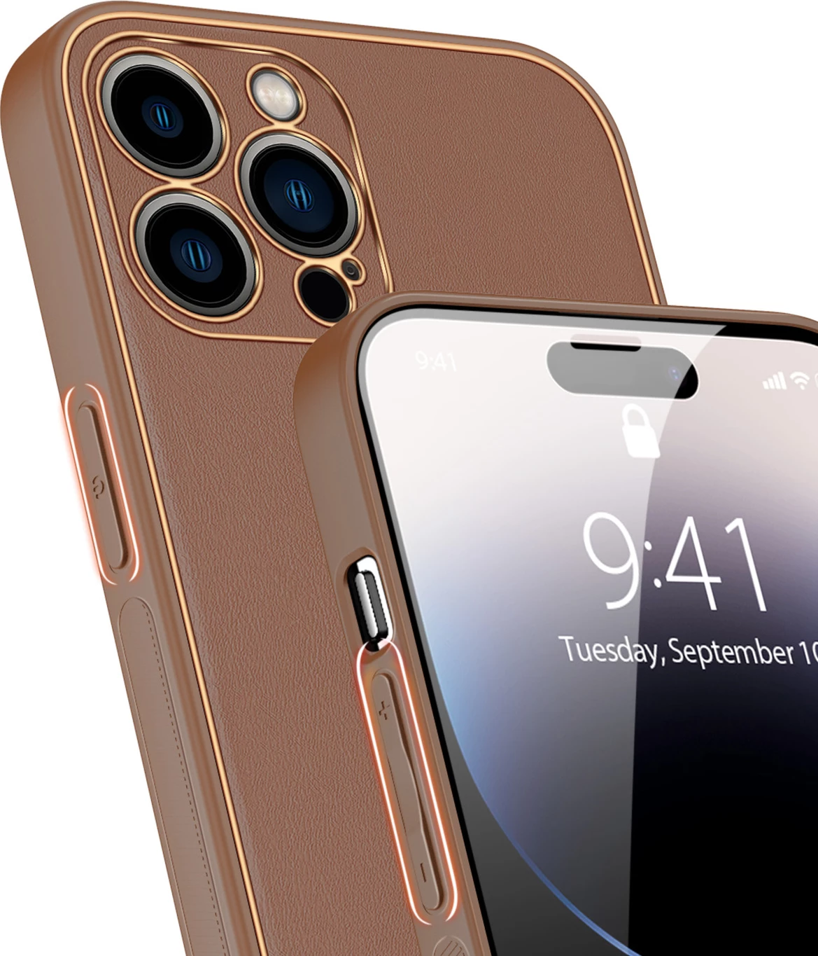 Mbështjellës Dux Ducis Yolo për iPhone 14 Pro, Kafe