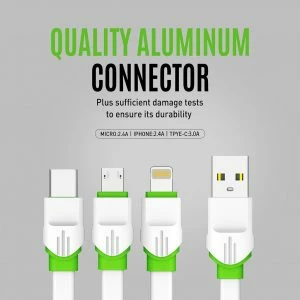Kabllo e karikimit Ldnio Fast Charge & Data Sync Flat Cable