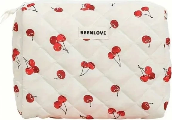 Çantë kozmetike për femra Ecarla me qershi, 1 copë