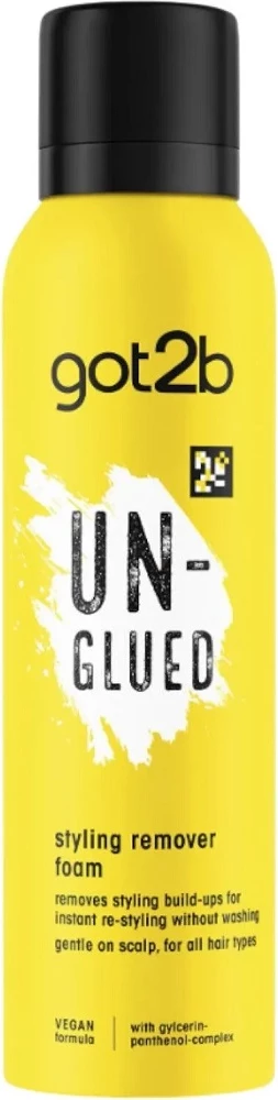 Shkumë për heqje të mbetjeve të stilimit për femra Got2B Un-Glued, 150ml