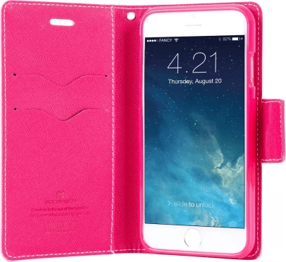 Mbështjellës Goospery Fancy Diary për iPhone 6 Plus 5.5\", rozë