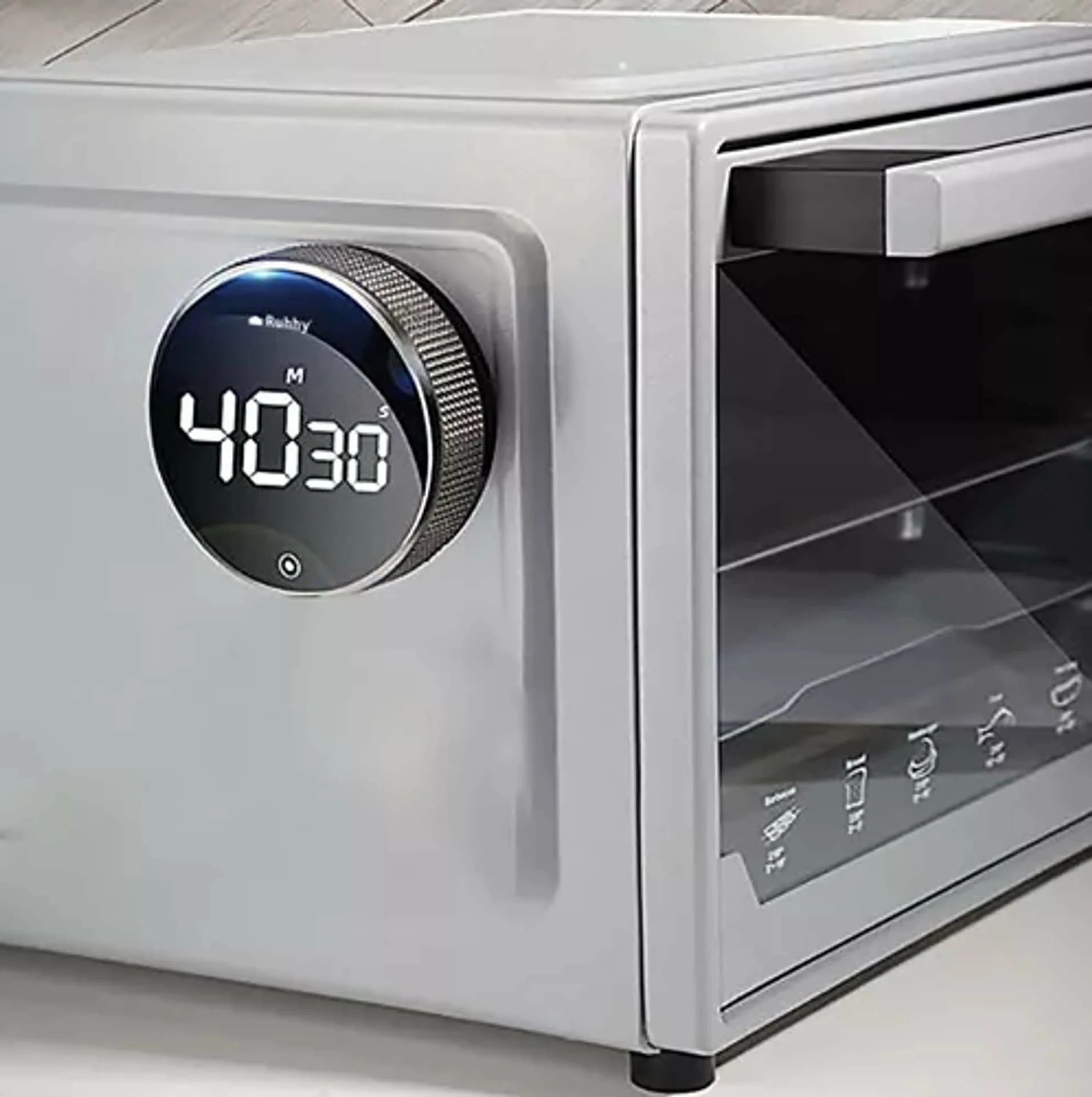 Timer digjital Tadar 5900779944022, magnetik, LCD, 0–99 min 55 sek, 3xAAA, e argjendtë