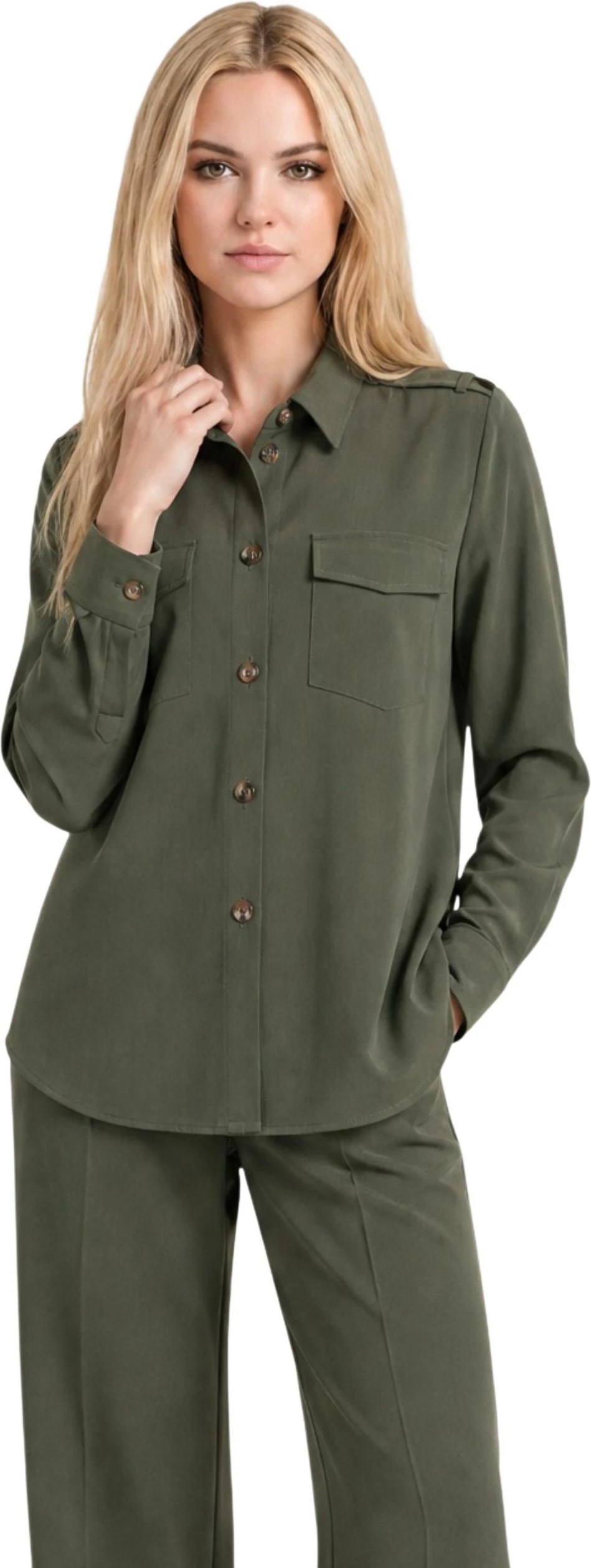 Këmishë overshirt për femra I am 33067, jeshile ulliri [Madhësia: XS]
