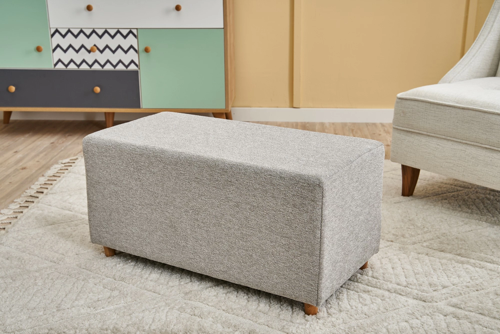 Puf Atelier del Sofa, Genma Gabbana 17, ngjyrë e bardhë