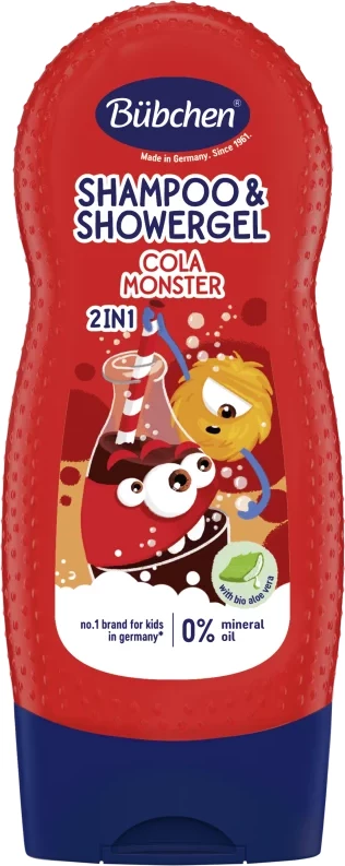 Shampon & Xhel Dushi 2 në 1 "Përbindëshi Kola" Bübchen, 230ml