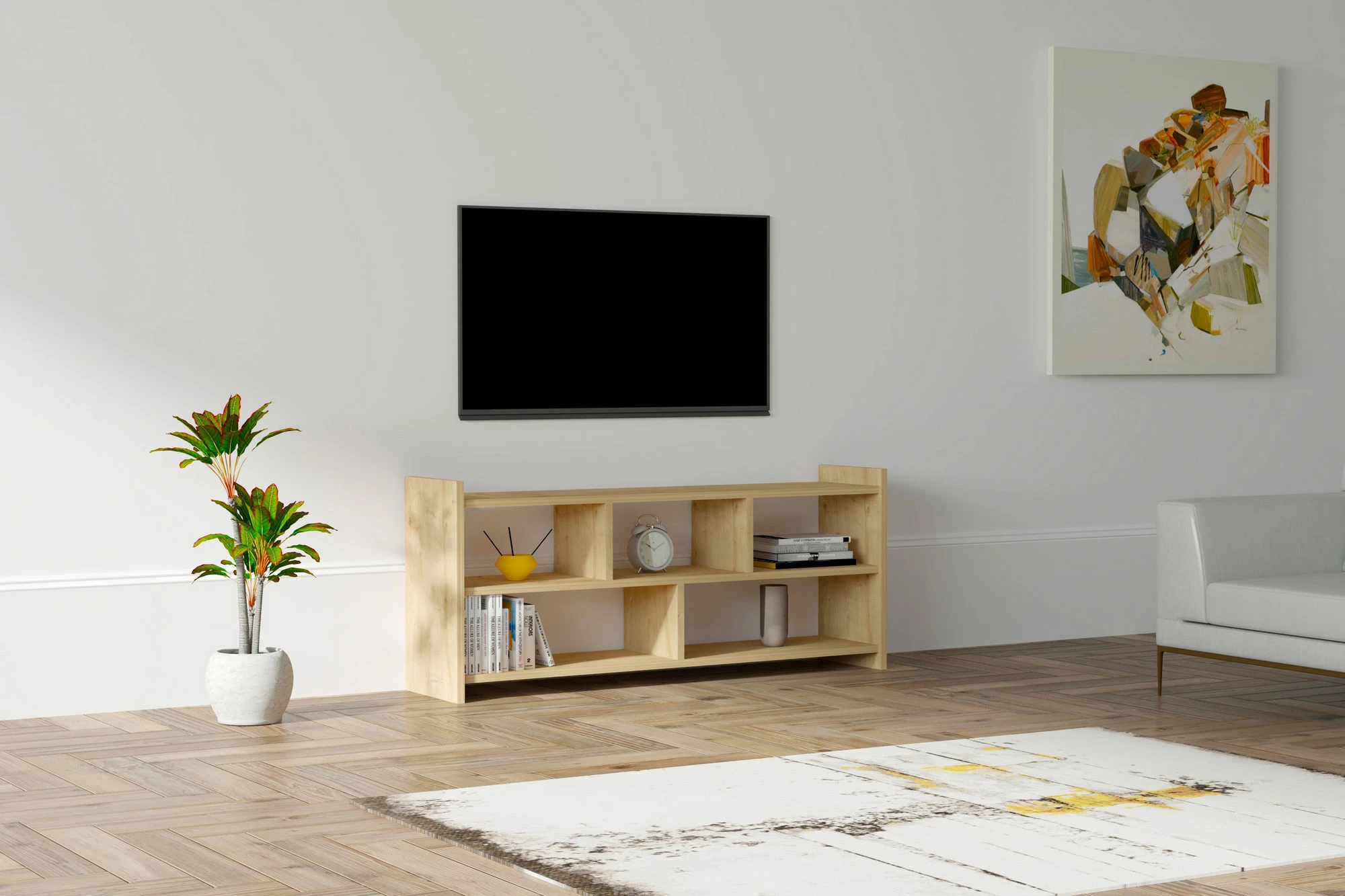 Komodë TV Hanah Home, Pera, ngjyrë arre, Sapphire