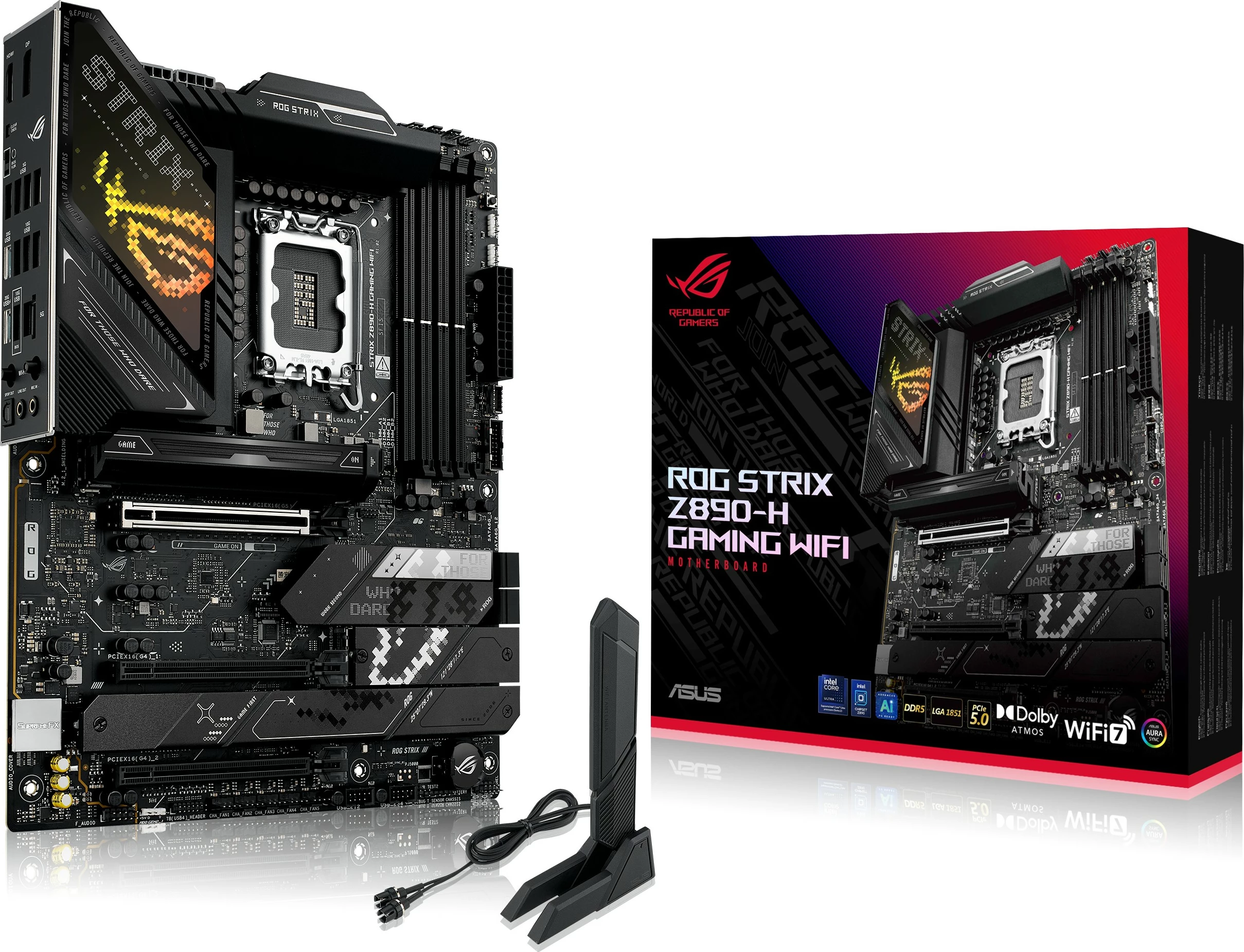 Pllakë amë ASUS ROG STRIX Z890-H, Intel, LGA 1851, DDR5-SDRAM, 256 GB