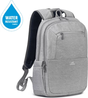 Çantë shpine për laptop RIVACASE 7760, deri 15.6\", material poliester, rezistente në ujë, Gri