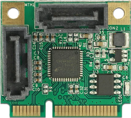 Kartelë zgjerimi SATA DeLOCK 95260, Mini PCIe, Asmedia ASM1061, 2x SATA 6Gb/s, low-profile