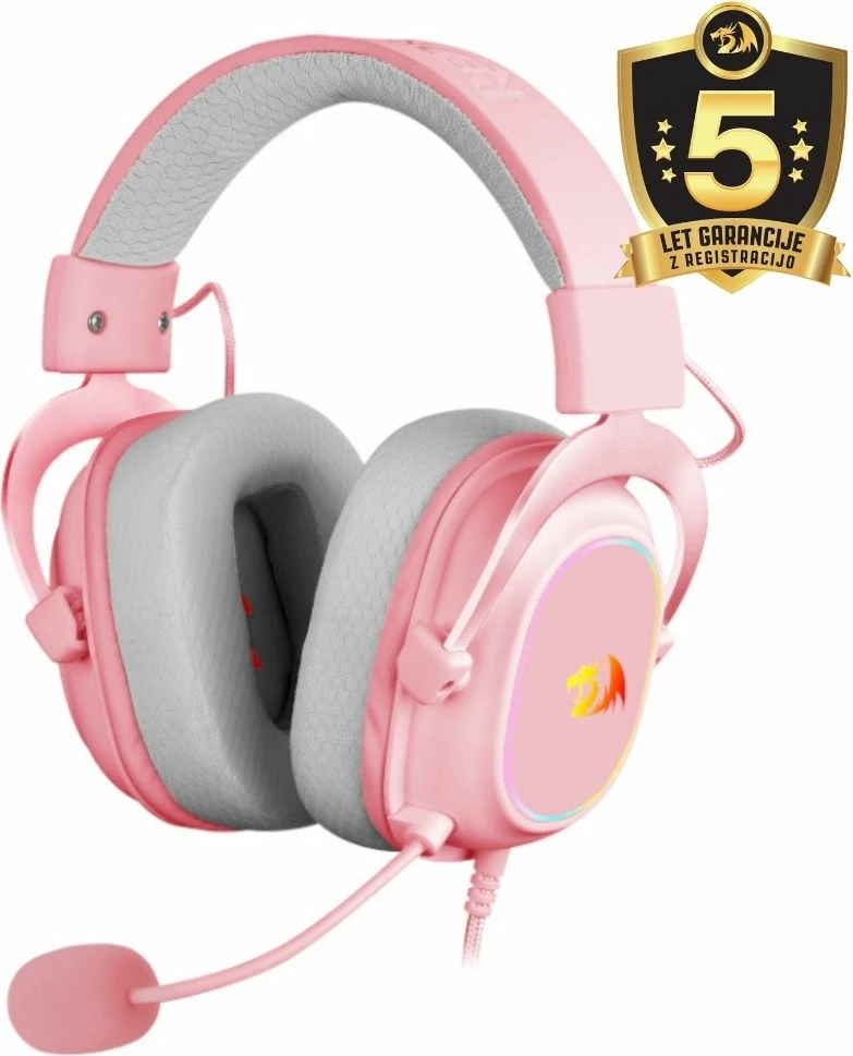 Kufje gaming Redragon H510 Zeus X RGB 7.1, USB, 50mm, me mikrofon, Pink
