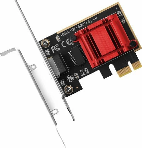 Kartë rrjeti PCIe Axagon PCEE-G25 2.5GbE 1xRJ-45 me bracket low-profile