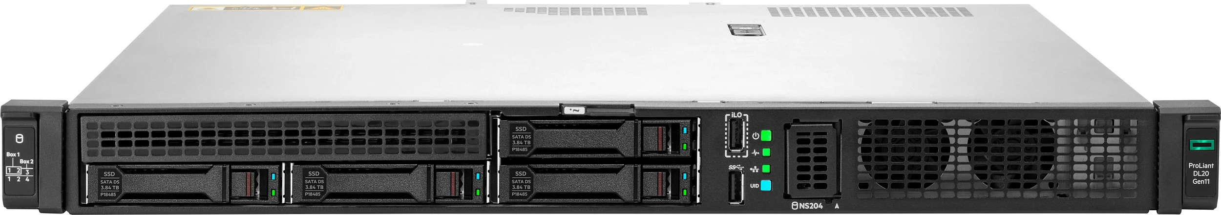 Server rack HPE ProLiant DL20 Gen11, Xeon-E 6333P, 32GB DDR5, 2x480GB SSD, 1U