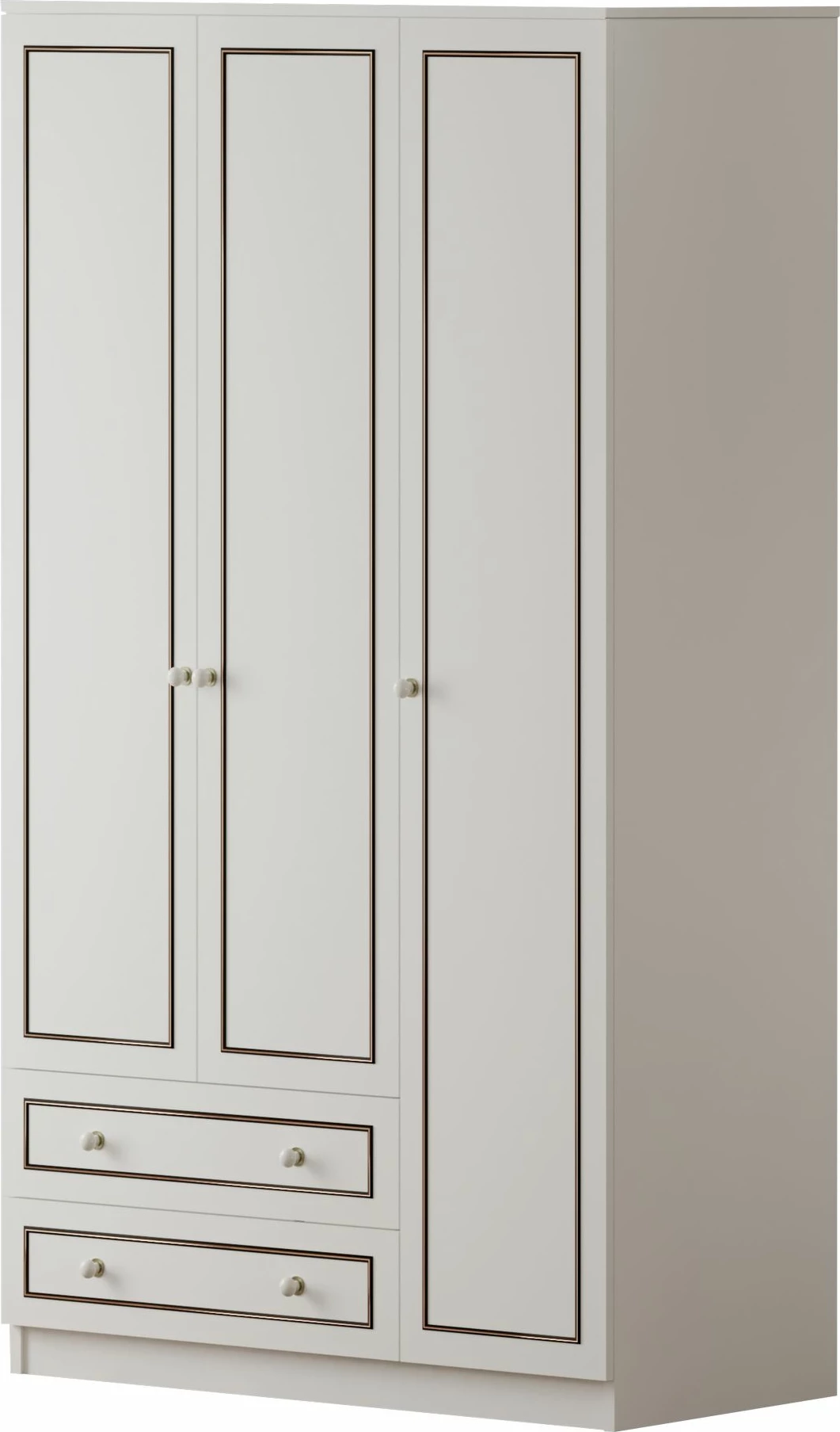 Dollap Skye Decor, RB-093-01, ngjyrë e bardhë mat, 105x180x52 cm