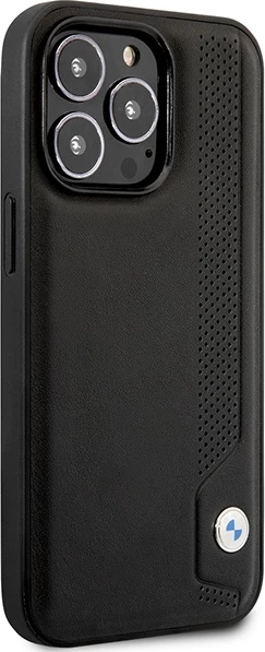 Mbështjellës BMW BMHCP14L22RBDK për iPhone 14 Pro 6.1", hardcase, lëkurë, e zezë