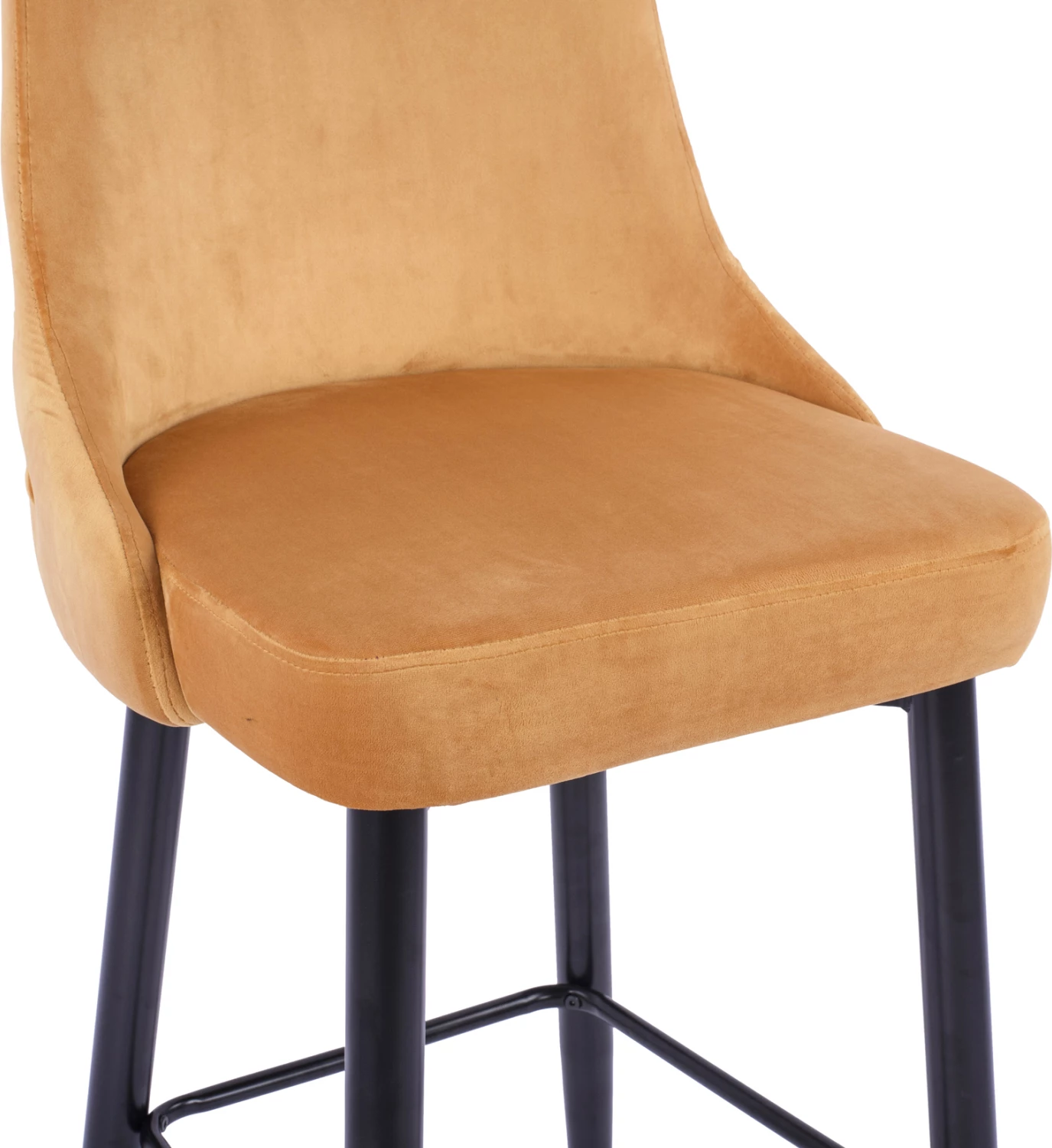 Karrige për bar SERENITY FH8519.09 kadife ari me kornizë metalike 51Χ58Χ110cm, set prej 2 copë