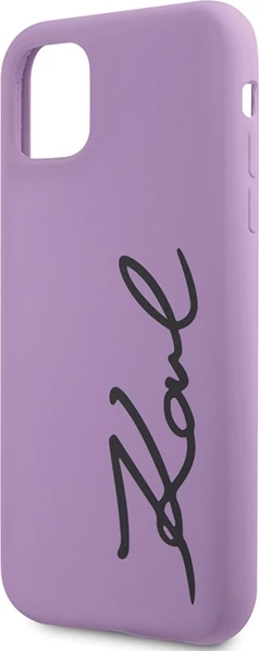 Mbështjellës Karl Lagerfeld KLHCN61SKSVGU për iPhone 11/XR 6.1", silikon, vjollcë