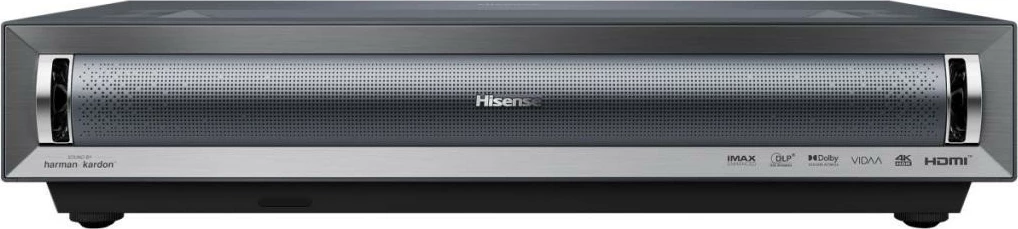 Projektor smart me lazer 4K, Hisense PX3, UST 80–150", 2800 ANSI lm, Dolby Vision/Atmos, Wi‑Fi/Bluetooth, gri