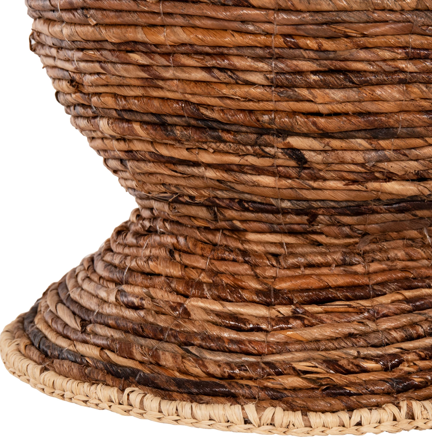 Vazo dekorative për dysheme, fibra banane, ngjyrë kafe, FH7864, Φ33x74H cm