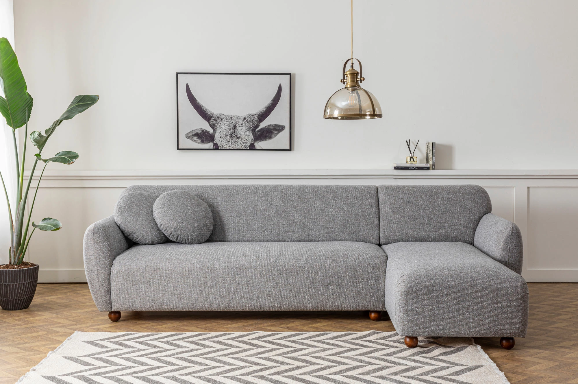 Këndare Eddy, ngjyrë gri e çelët, Atelier del Sofa