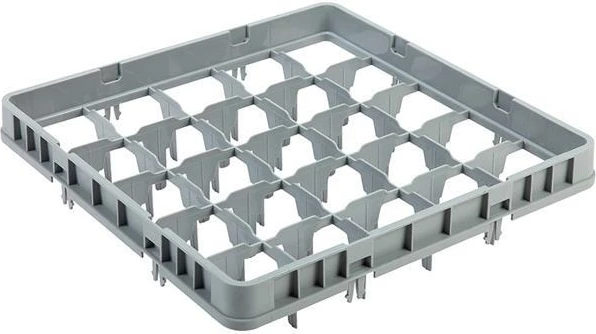 Zgjatues shporte për gota, Amerbox, Full Drop Extender Type 1, 25 ndarje, Ø gotës max 87 mm, gri