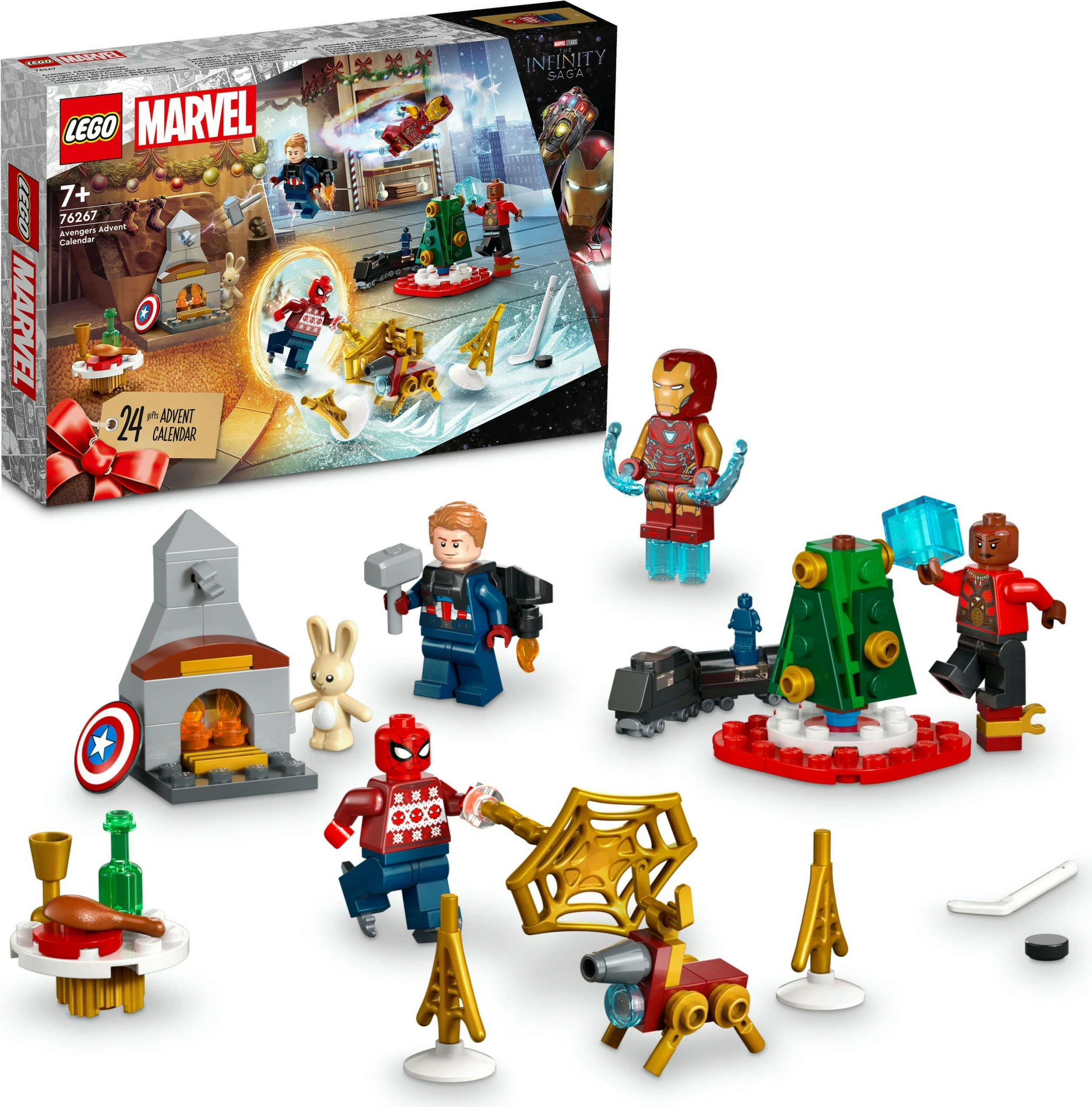 Set ndërtimi LEGO Marvel 76267, Advent Calendar, multikolor