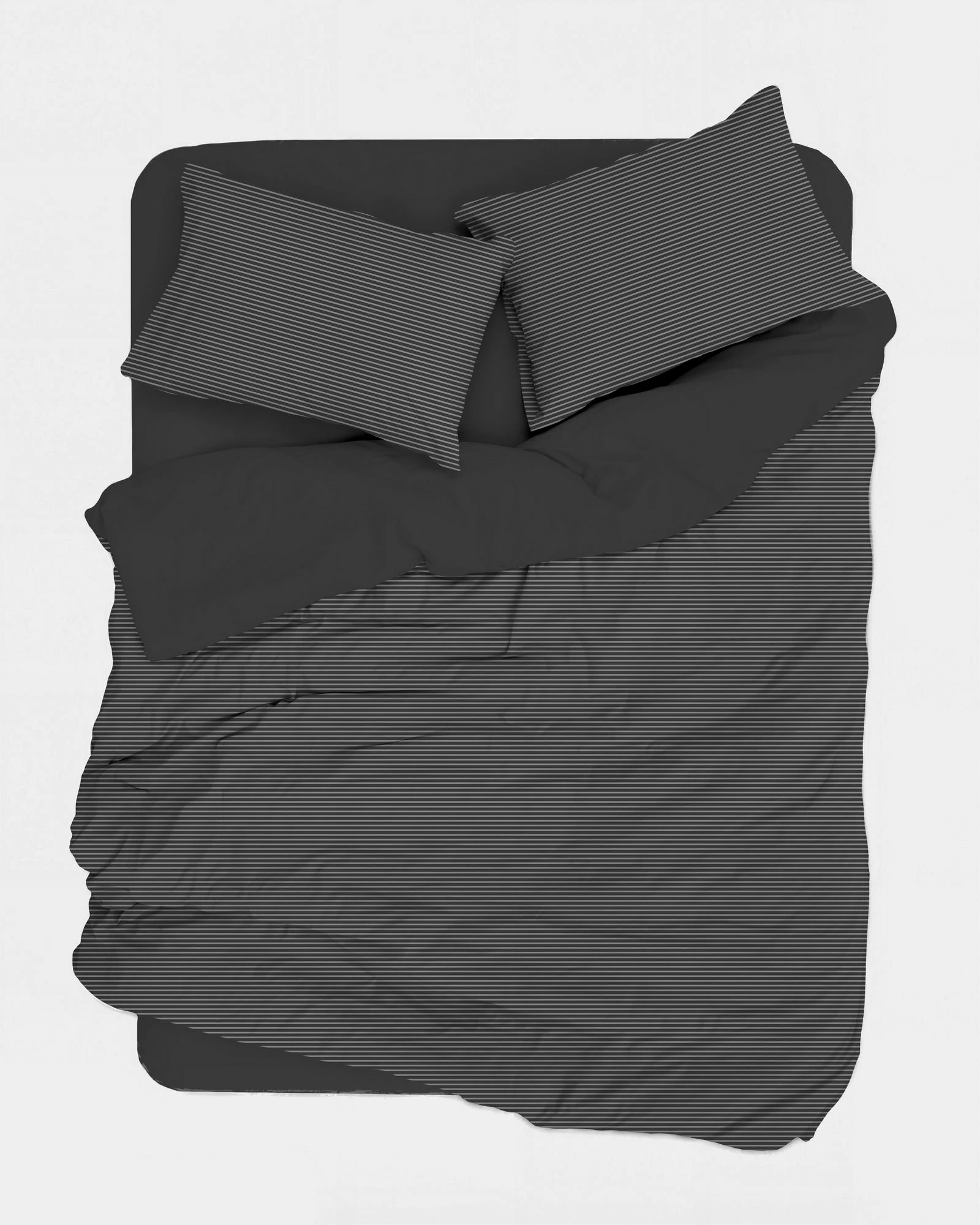 Set mbulesë jorgani njëpersonshe Ranforce, ngjyrë antracit, L'Essentiel Linge de Maison, Nobby Kombin