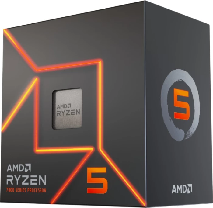 Procesor AMD Ryzen 5 7600, AM5, 6 bërthama/12 fije, 3.8-5.1GHz, 65W, me grafikë të integrume Radeon