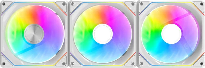 Set ventilatorësh kompjuteri Darkflash Gauss G24 3IN1, ARGB, të bardhë