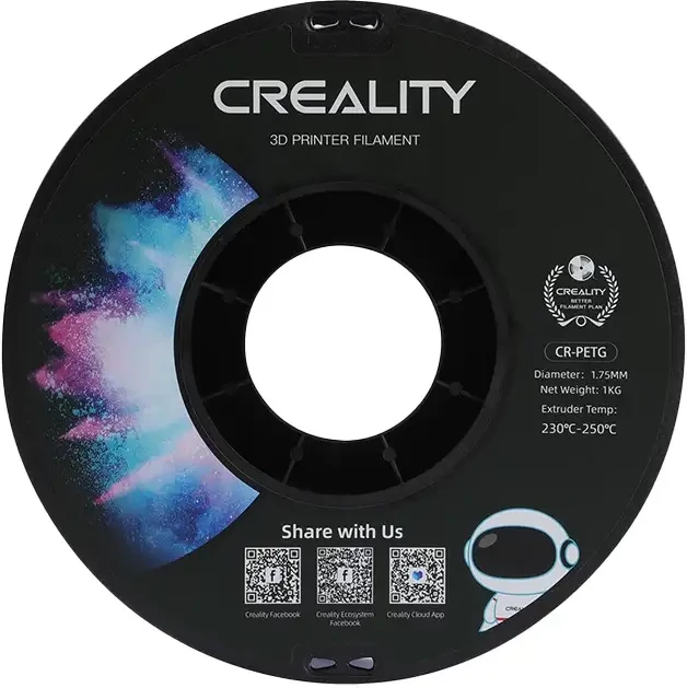 Filament 3D Creality CR-PETG, 1.75 mm, 1 kg, Gri