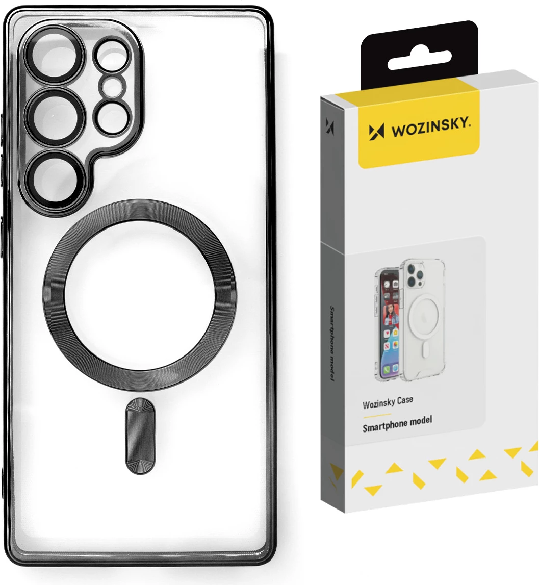 Mbështjellës Wozinsky Electroplated me MagSafe për Samsung Galaxy S25+, i zi