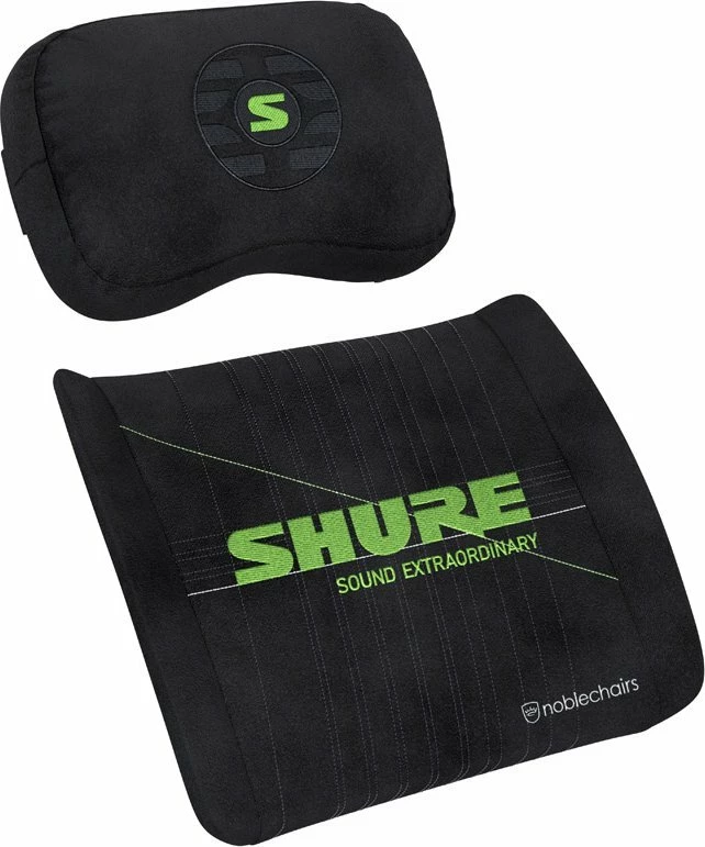 Set jastëkë memory foam Noblechairs Shure Edition GAGC-343 40x32 cm, të zinj, 2 copë