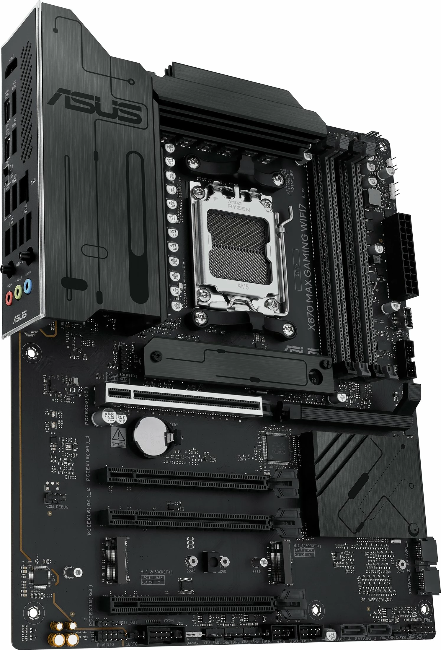 Pllakë amë Asus X870 MAX GAMING WIFI7 ATX, DDR5 256GB, WiFi 7, Bluetooth
