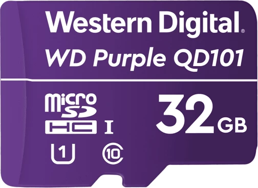 Kartelë memorie microSDHC SanDisk WD Purple QD101 SC WDD032G1P0C 32GB Class 10 UHS-I (U1) Ultra Endurance, vjollcë