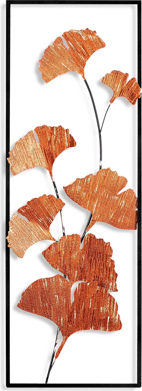 Aksesor dekorativ metalik për mur Wallity, Raspberry 3, shumëngjyrësh, 32x90x4 cm